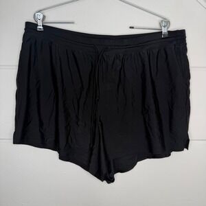 Lane Bryant‎ Cacique Swim Black Swim Shorts Plus Size 18 Drawstring Swim Bottoms